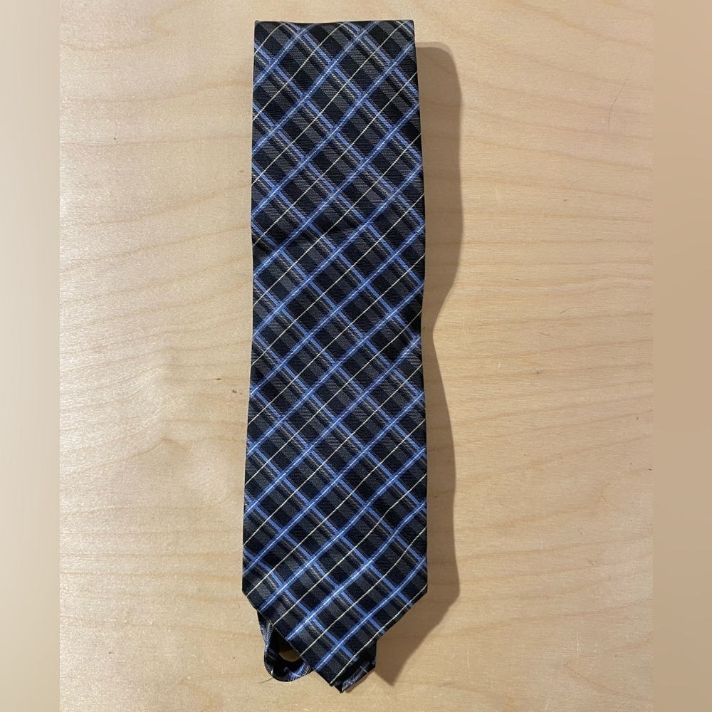 Izod Black and Blue Checkered Tie (OM)